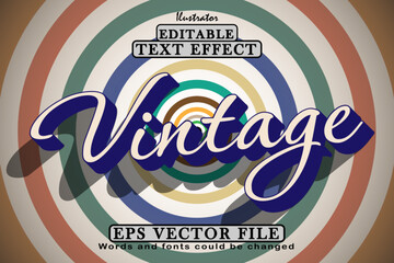 Editable vintage text effect