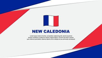 New Caledonia Flag Abstract Background Design Template. New Caledonia Independence Day Banner Cartoon Vector Illustration. New Caledonia - obrazy, fototapety, plakaty