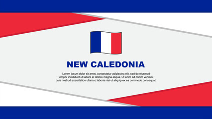New Caledonia Flag Abstract Background Design Template. New Caledonia Independence Day Banner Cartoon Vector Illustration. New Caledonia Vector - obrazy, fototapety, plakaty