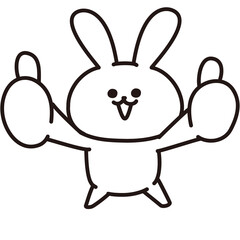 色加工ok　うさぎ素材No.208 スペシャルgood