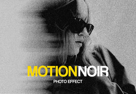 Motion Blur Photo Effect Mockup