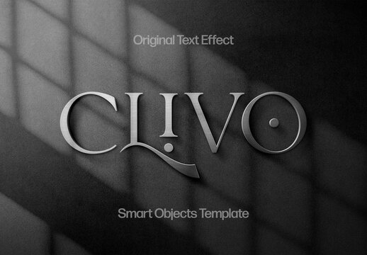 Matte Titanium Text And Logo Mockup