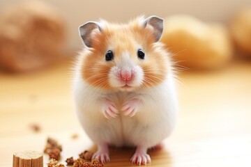 Adorable white hamster ??