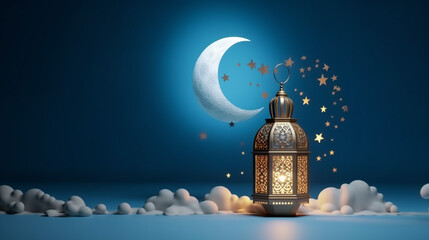 Ramadan Kareem greeting photo of beautiful Arabic lantern
 - obrazy, fototapety, plakaty