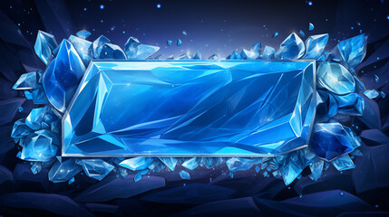 Blue luxury crystal banner