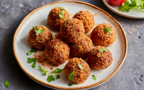 Capture the essence of Kibbeh in a mouthwatering food photography shot