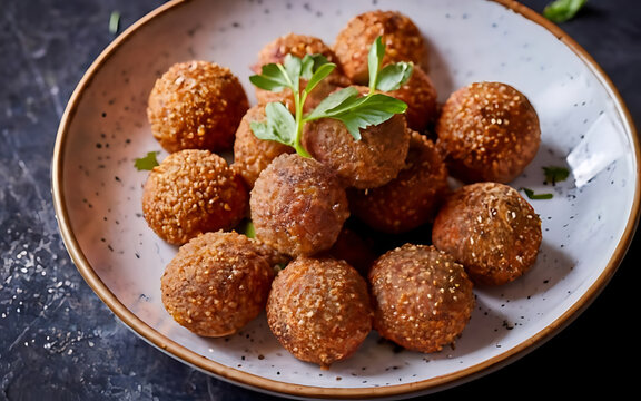 Capture the essence of Kibbeh in a mouthwatering food photography shot