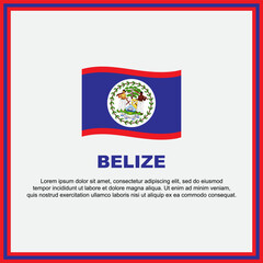 Belize Flag Background Design Template. Belize Independence Day Banner Social Media Post. Belize Banner