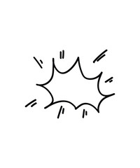 speech bubble hand draw icon, vector best line icon.