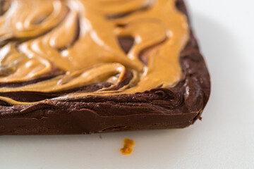 Chocolate fudge with peanut butter swirl