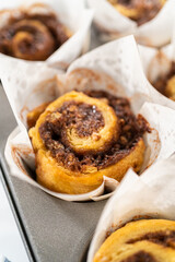 Captivating Capture of No-Yeast Cinnamon Roll Cupcakes
