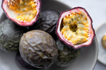 Passion Fruit Illuminated in Kitchen Daylight