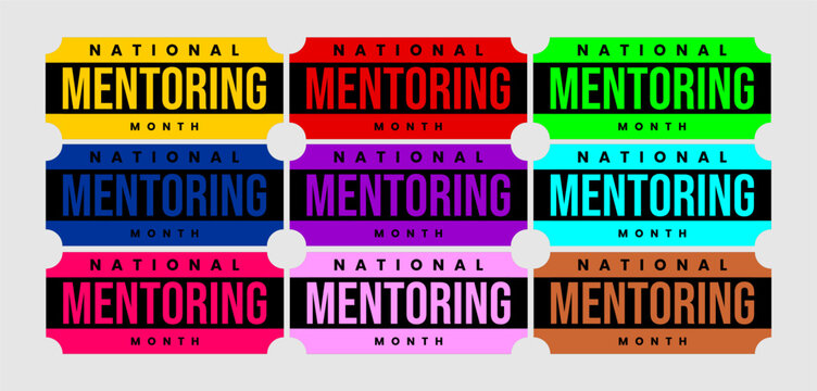 national mentoring month Holiday concept. Template for background, banner, card, poster, t-shirt with text inscription