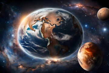 planet earth in space