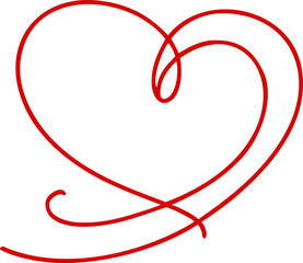 Heart outline sketch logo vector illustration. Cute Love Heart symbol hand drawing stylized design element