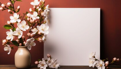Floral banner background inspired by spring and flowers. Copy-space for text.