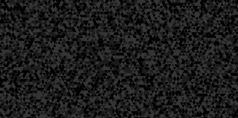 Black and gray square triangle tiles pattern mosaic background. Modern seamless geometric dark black pattern background with lines Geometric print composed of triangles.