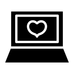 laptop dating app glyph