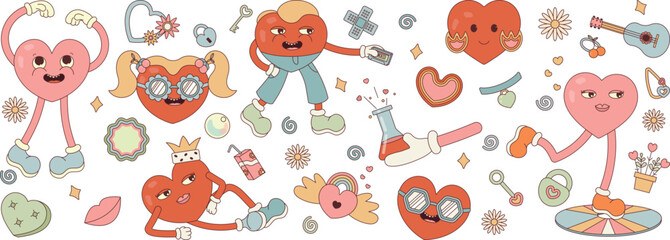 Obraz premium Fashionable set of stickers, stickers 