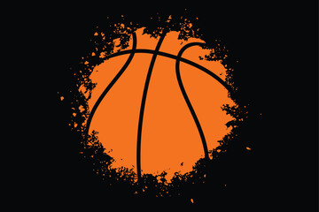 Cool Distressed Basketball Design For Basketball Players and Lovers