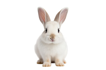 Obraz na płótnie Canvas Cute Rabbit on White on a transparent background