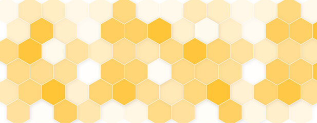 Background from yellow mosaic geometrical figures. Simple elements of design for creation of more difficult ideas. Background of hexagons