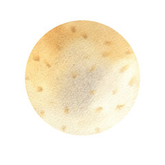 The sun awatercolor illustrations. Concept art for meditation. Hand drawn illustration. A drawing of the Relax and yoga brand.