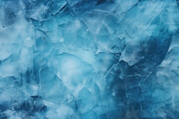 Obraz premium Scratched surface of blue ice