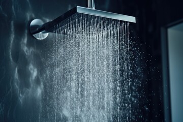 Shower drips when faucet is toggled - obrazy, fototapety, plakaty