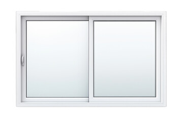 modern sliding window with a white frame