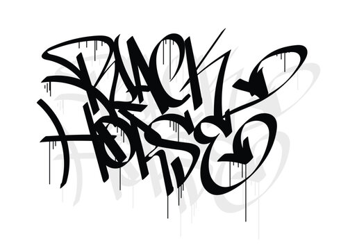 BLACK HORSE word graffiti tag style