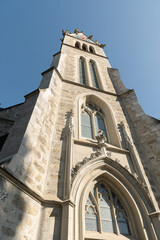 Saint Florin cathedral in Vaduz in Liechtenstein - obrazy, fototapety, plakaty