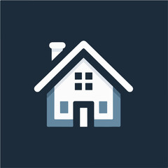 Fototapeta na wymiar Vector house logo with a simple and minimalist flat design style