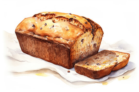 banana bread illustration