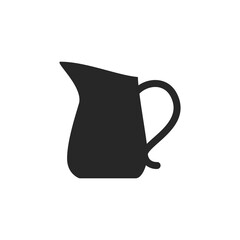 Milkjug icon illustration. Milk Product Icon isolated on white background