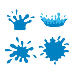 Fototapeta na wymiar Set of water splash icon logo design 
