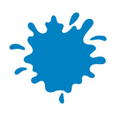 Vector silhouette of water splash blue color set. Ideal for logo or symbol and web icons.