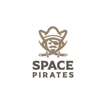 pirates mascot logo design vector