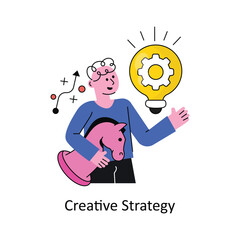Creative Strategy vector Filled outline Design illustration. Symbol on White background EPS 10 File 
