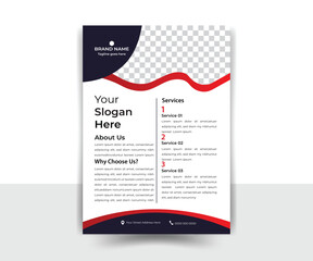 Flyer template layout vector  design. Corporate business annual report, poster, Corporate Presentation, Flyer, Layout modern with natural shape, a4 flyer
