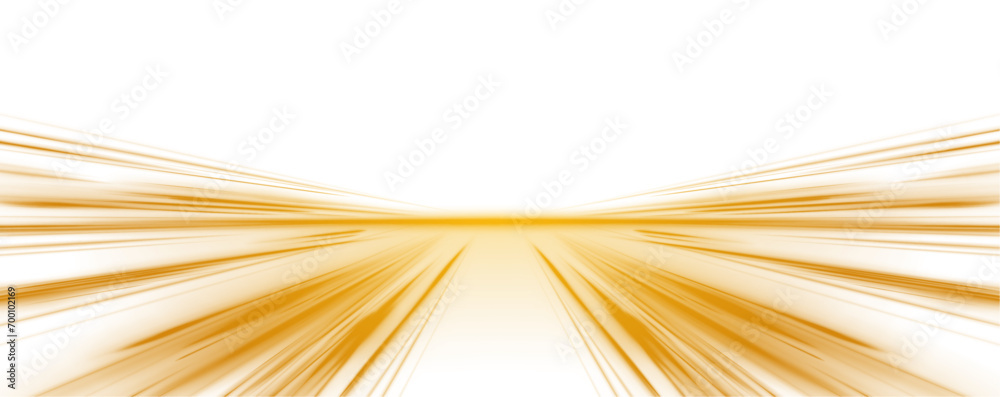 Poster Abstract neon rays of light on a transparent background in PNG format. Yellow magic spirals with sparkles. Golden glowing shiny spiral lines effect. 