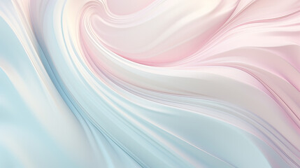 Obraz premium An abstract yogurt swirl background, featuring creamy waves and spirals in soft, pastel colors, evoking a sense of calm and deliciousness Ai Generative