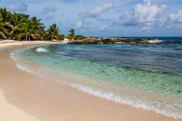 Fototapeta na wymiar Beach view, Playa Norte, Isla Mujeres, Cancun, Quintana Roo, Mexico