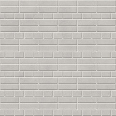 Fototapeta premium Brick drawing. White brick wall seamless background- texture pattern for continuous replication.