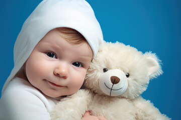 baby with teddy bear