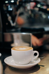 coffie making process. Barista work