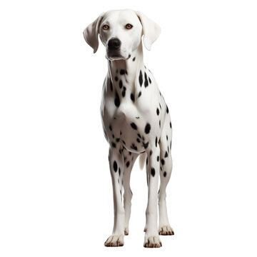 Dalmatian dag standing isolated on transparent of white background