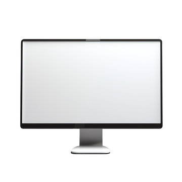 a computer monitor with a white screen