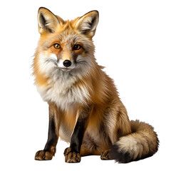 Fototapeta premium a fox sitting on a white background