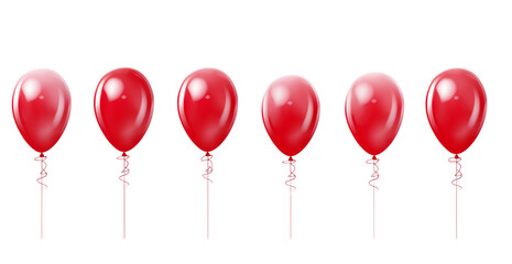 a row of red balloons